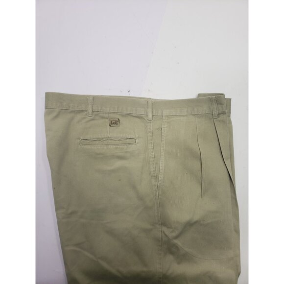 Lee Men’s Khaki Extreme Motion Flat Front Relaxed Taper Pants Size 40X30 - Picture 6 of 11